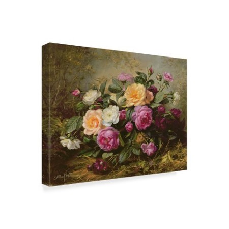 Trademark Fine Art Albert Williams 'Full Blown Roses' Canvas Art, 14x19 BL01815-C1419GG